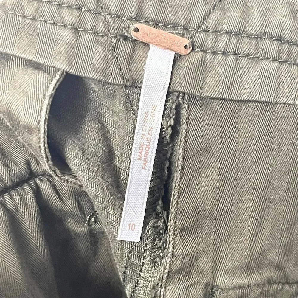 FREE PEOPLE Army Green Casual Pants 10
